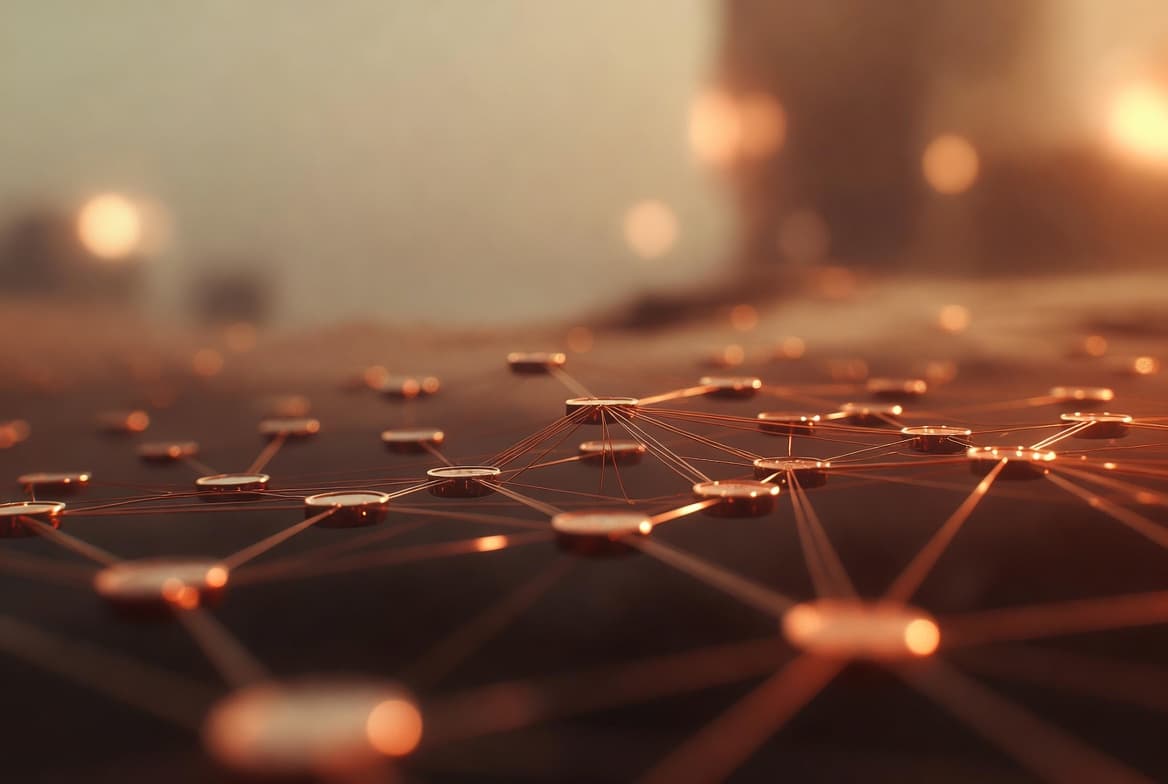 Abstract digital landscape representing domain intelligence